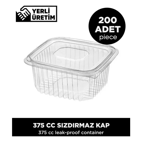 Sepet Doldur 375 cc Sızdırmaz Kap - 200 Adet