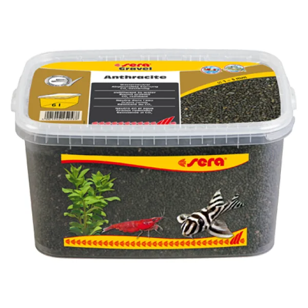 sera akvaryum kumu antrasit 1-3 mm 6 Litre