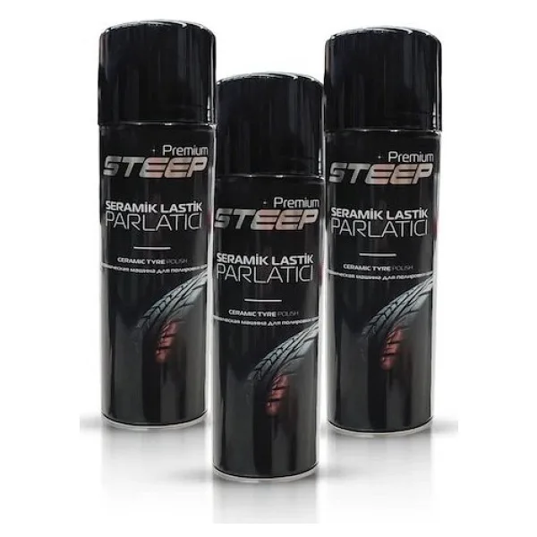 Steep Seramik Lastik & Tampon Parlatıcı Sprey 3 Adet 500Ml