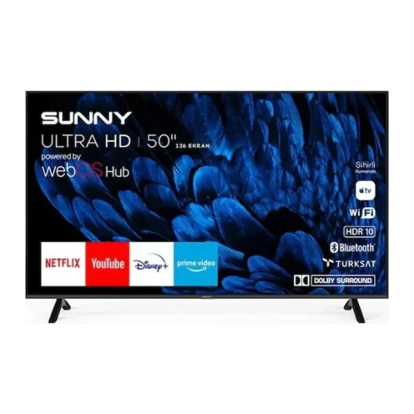 Sunny SN50QMN252 4K Ultra HD 50" 127 Ekran Uydu Alıcılı webOS Smart QLED TV