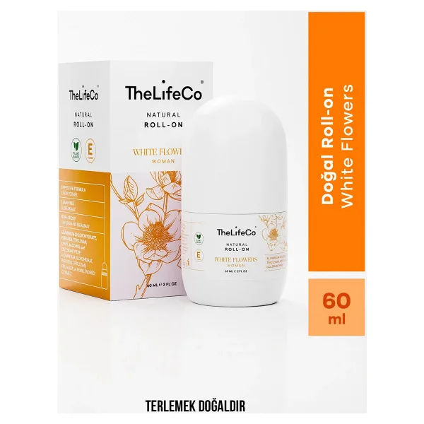 TheLifeCo %100 Doğal Roll-on Deodorant White Flowers 60 ml - Kadın