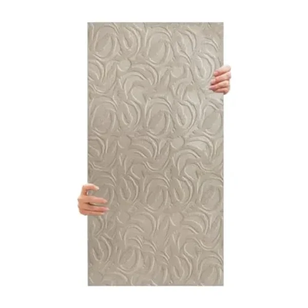 Tink 3D Kendinden Yapışkanlı Duvar Kağıdı Yeni Nesil Akustik Keçe Panel Modern Desen 52x98 cm (Açık Gri, 2 Adet 1 m2)