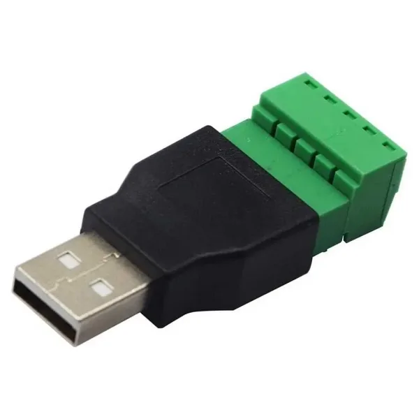 USB Erkek - 5'li Klemens Çevirici / USB 2.0 to 5-Pin Terminal