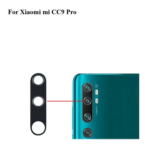Xiaomi Mi Cc9 Pro Arka Kamera Camı Lensi (Çıtasız Sade Cam)