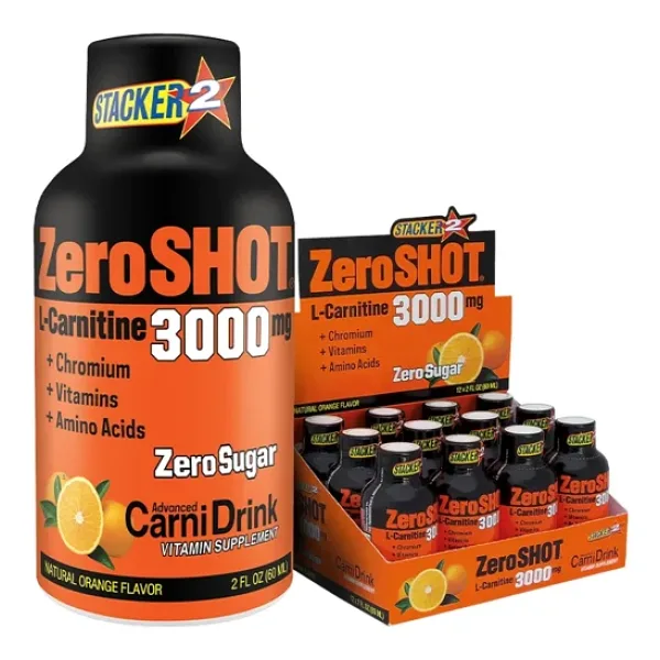 ZeroSHOT L-Carnitine 3000 mg 12 x 60 ml Portakal Aromalı