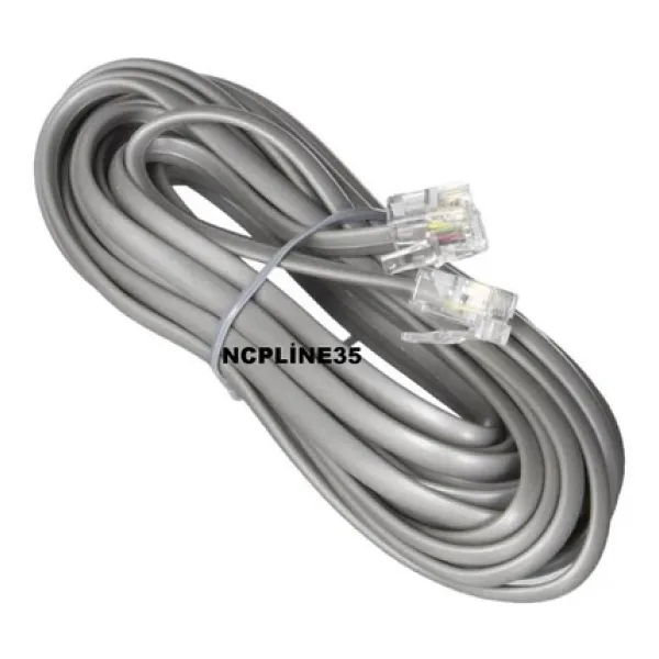 20 METRE ADSL MODEM TELEFON HAT KABLO RJ 11 HAZIR UC JAKLI ARA KABLOSU HAZIR TAK ÇALIŞTIR 2Lİ