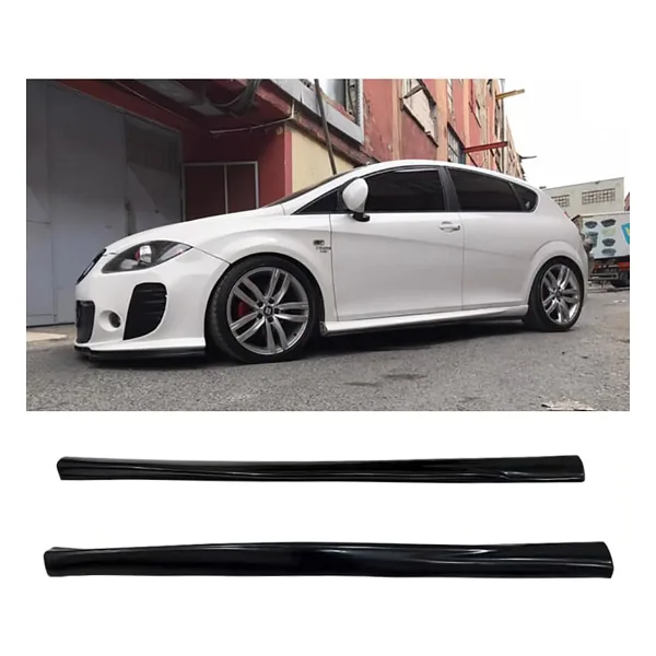 AkmTuning Seat Leon Mk2 Yan Marşpiyel Seti Plastik 2 Adet Mat Siyah 2006 2007 2008 2009 2010 2011 2012