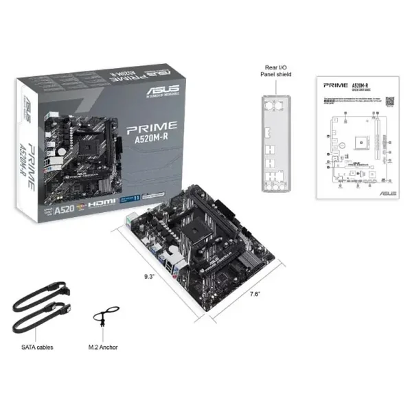 Asus Prıme A520m-R 2xddr4 Hdmı 1xm2 Am4 Anakart - Görsel 4