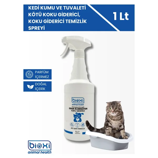 Bioxi Kedi Kumu Koku Giderici, Kötü Koku Giderme ve Ortam Dezenfektanı 1 Lt