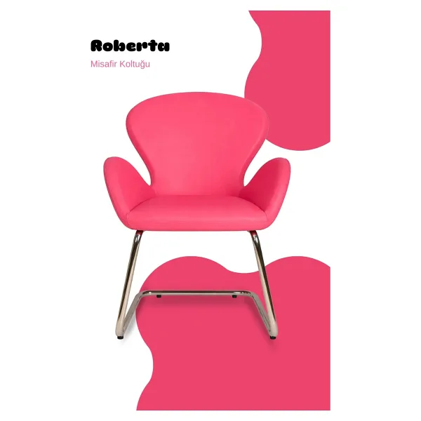 Bürocci Roberta Misafir Koltuğu Pembe