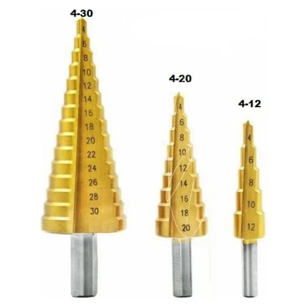 CMC 3 LÜ KADEMELİ PANÇ MATKAP UCU SETİ 4-32 MM