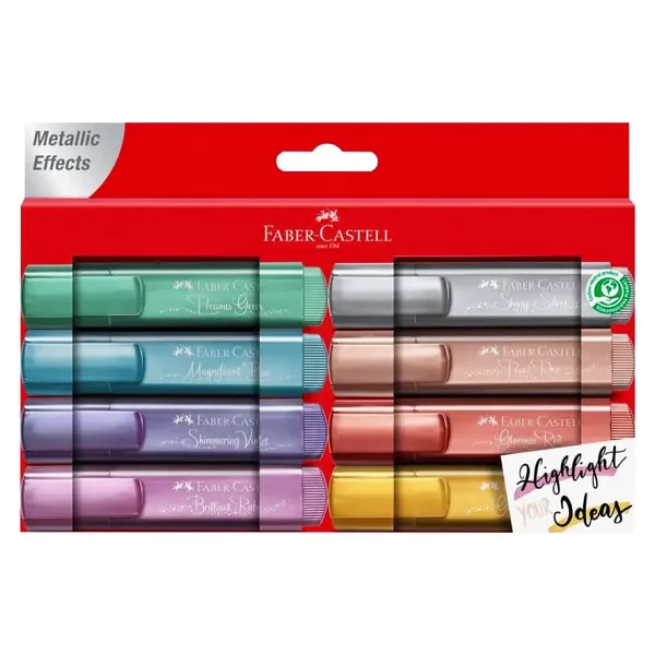 Faber-Castell 46 Metalik 8'li Fosforlu Kalem Seti
