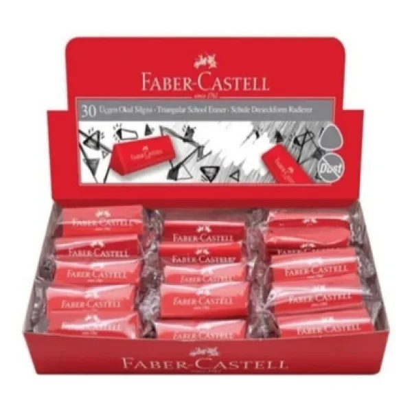 Faber Castell Dust Free Üçgen Kırmızı Silgi