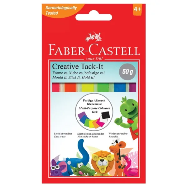 Faber-Castell Tack-it Creative 50 gr Renkli Hamur Yapıştırıcı