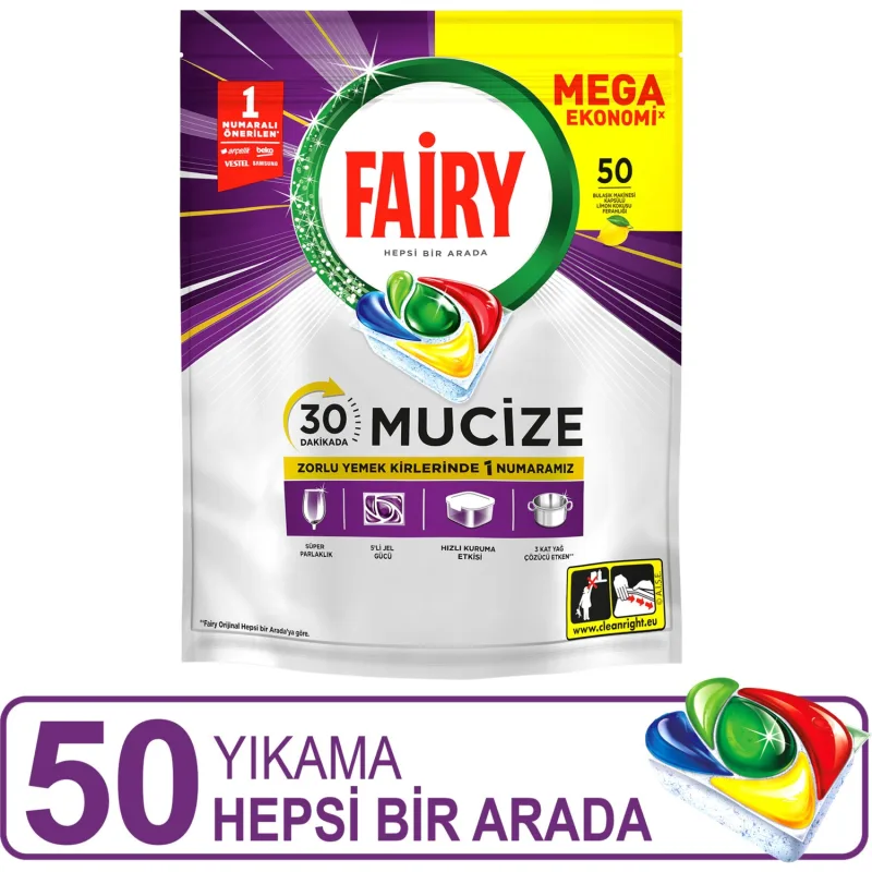 Fairy Mucize Bulaşık Makinesi Tableti 50'li