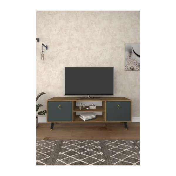 Ferniso Mobilya 138 Cm TV Ünitesi Çam-Antrasit