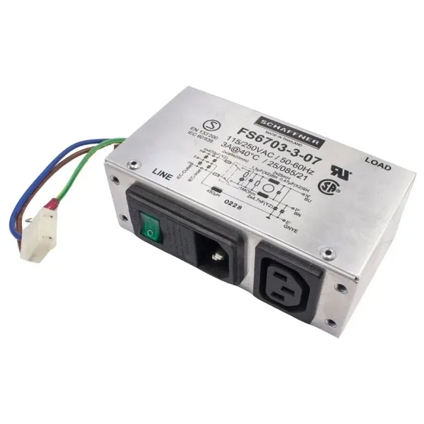 FS6703-3-07 EMI Filtre 3A Anahtarlı Erkek Power Soketi - Power Filter