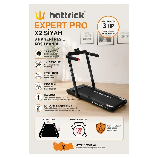 Hattrick Expert Pro Katlanabilir Koşu Bandı