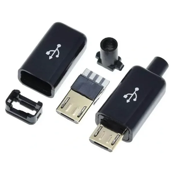 IC-266A-5 Erkek Micro USB Konnektör Seti Şarj Kablo Soketi