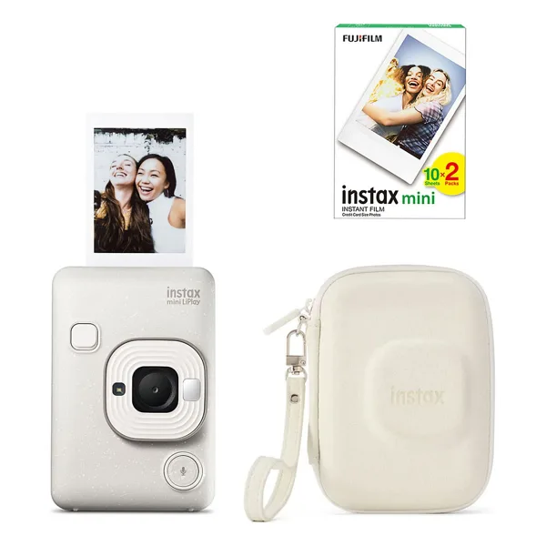 Instax Mini LiPlay Box Dijital Fotoğraf Makinesi Sisli Beyaz
