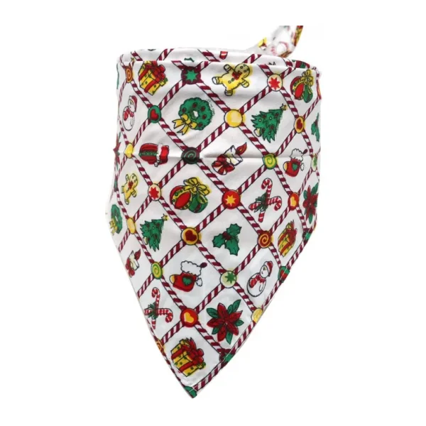 Kedi Köpek Yılbaşı Temalı Bandana Small 28x28x40 cm
