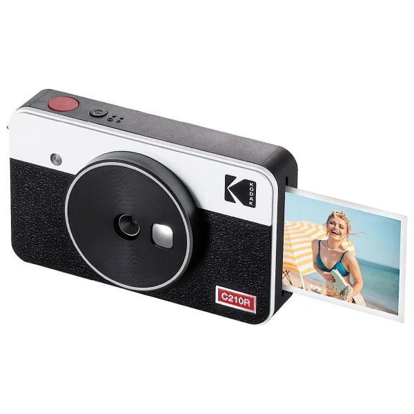 Kodak Mini Shot Combo 2 Retro/C210 Anında Baskı Dijital Fotoğraf Makinesi Beyaz