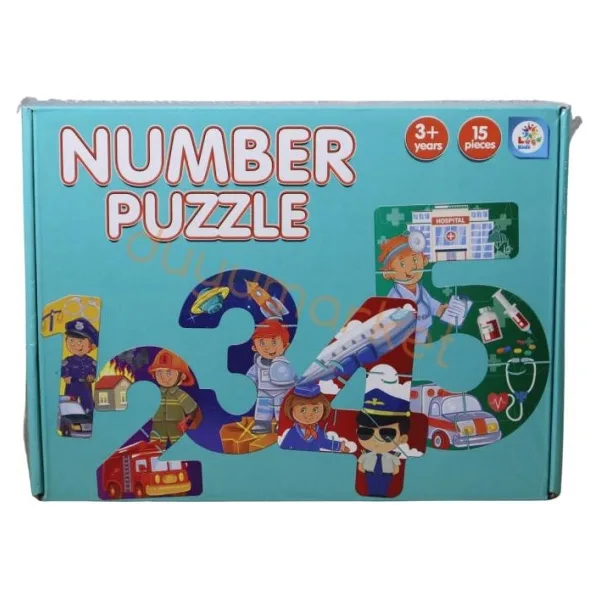 Laço Kids Meslekler Number 15 Parça Puzzle LC7478