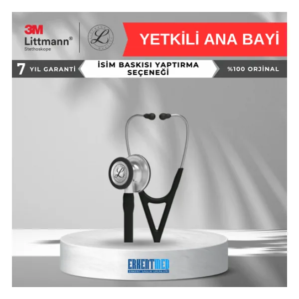 Littmann Cardiology IV 6152 Gümüş/Siyah Kardiyolojik Stetoskop
