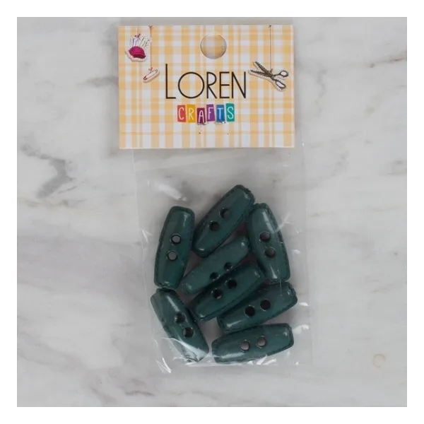 Loren Crafts Yeşil 8 Li Çoban Düğmesi - 91