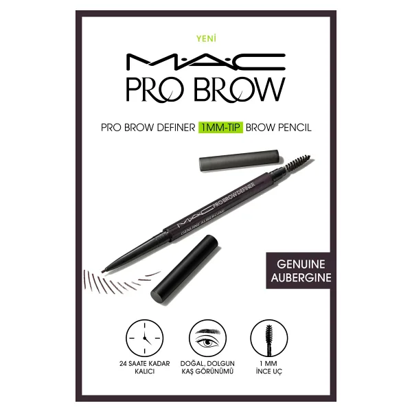 M.A.C Pro Brow Definer 1MM Tip Genuine Aubergine Kaş Kalemi