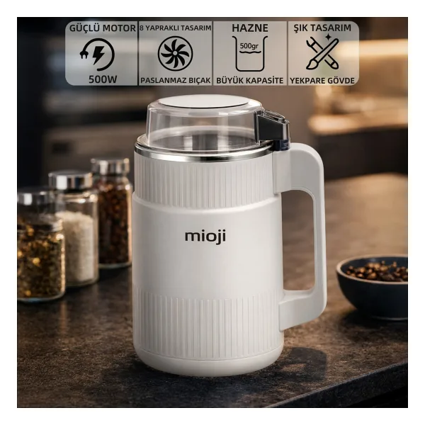 Mioji Mio CG34 Beyaz Baharat ve Kahve Öğütücü