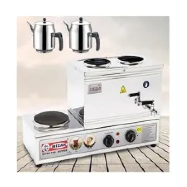 Mizan MC206 20 lt Çift Demlikli Elektrikli Pleytli Çay Kazanı