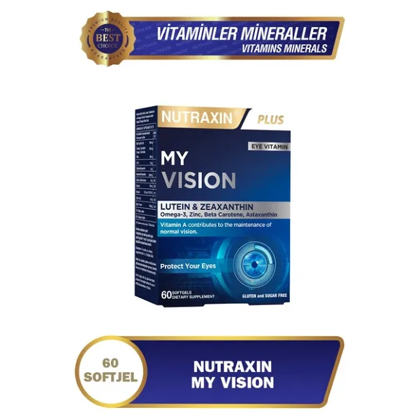 Nutraxin Plus My Vision Göz Vitamini Lutein Zeaksantin 60 Kapsül