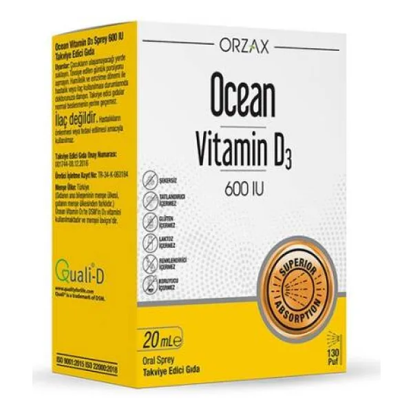 Ocean Vitamin D3 600 IU 20 ml Sprey