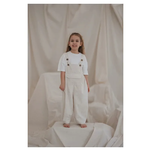 Oh La La Koala For Little Ones Krem Childhood Velvet Çocuk Salopet Tulum