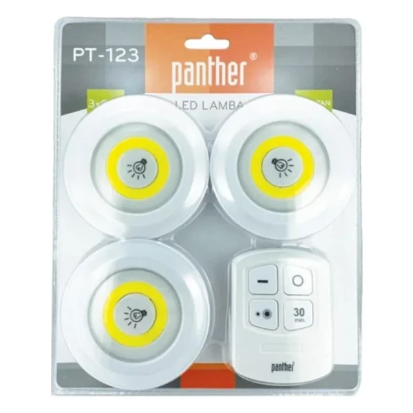Panther PT-123 Ledli Kumandalı Lamba Seti