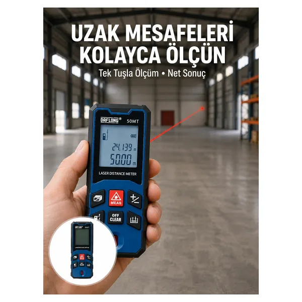 Profesyonel Lazer Metre Hassas Ölçüm Ve Dijital Ekran Yeni Nesil