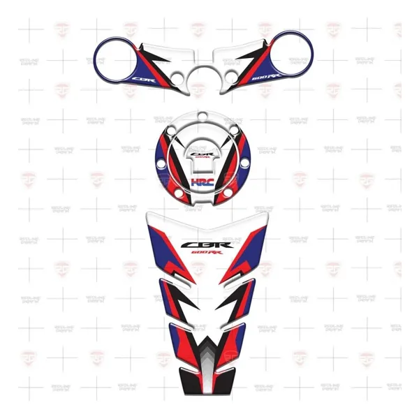 Redline Grafik CBR 600rr 2007-2017 HRC Tank Pad Depo Kapak Gidon Pad Set