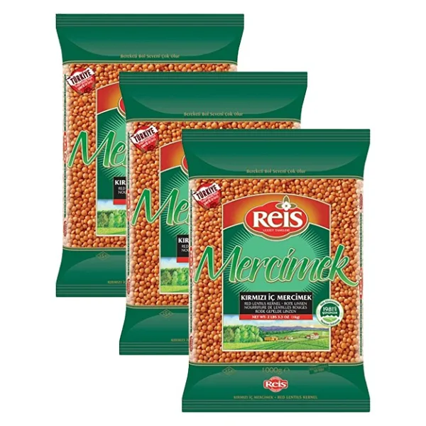Reis Kırmızı Mercimek 1 kg x 3 Adet