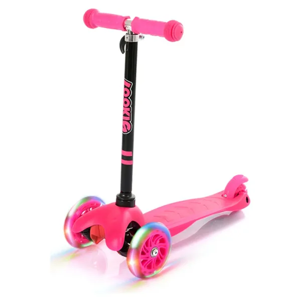 Rookie Işıklı Pembe 3 Tekerlekli Çocuk Scooter