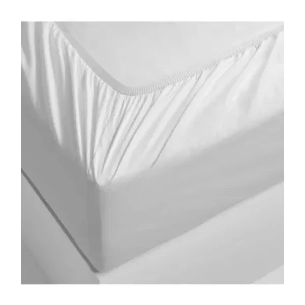 Sadece Çift Kişilik Lastikli Penye Çarşaf Çift Beyaz 160x200
