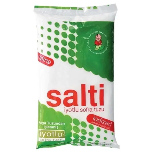 Salti 1,5 Kg 1500 Gr İyotlu Öğütülmüş Çankırı Kaya Tuzu (Sofralık Tuz)
