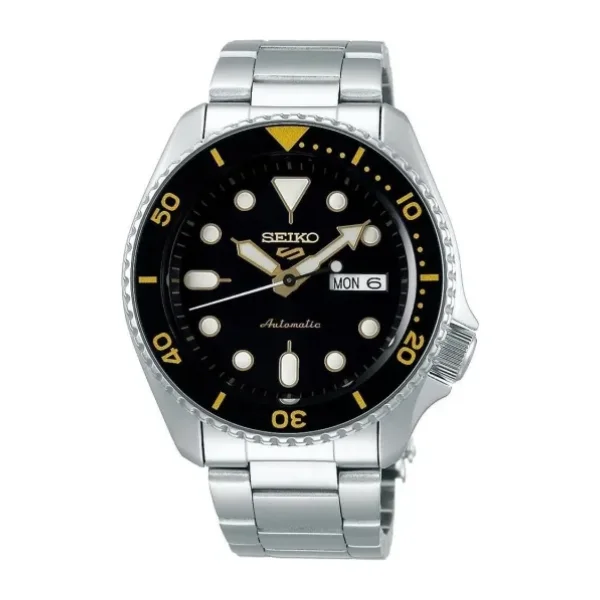 Seiko 5 Sports SKX SRPD57K Çelik Kordon Siyah-Sarı Erkek Kol Saati