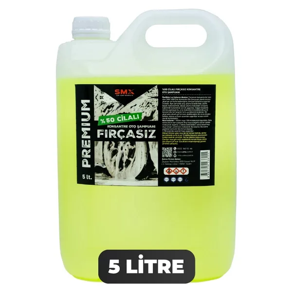 SMX Premium %50 Cilalı Fırçasız Oto Şampuanı 5 Lt.