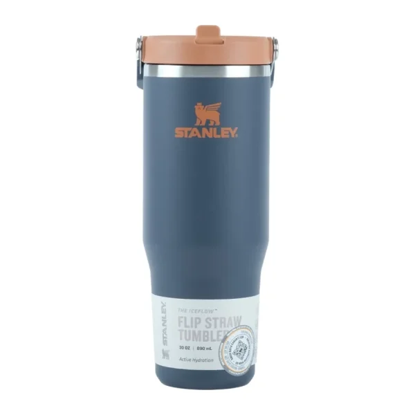 Stanley The Iceflow Flip Straw Lacivert 0.89 lt Pipetli Termos Bardak