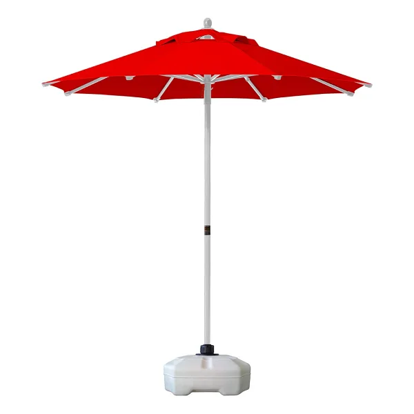 Sunminyum 250/8 Polyester Kumaşlı + 50 Litre Bidonlu Bahçe Şemsiyesi - Kırmızı