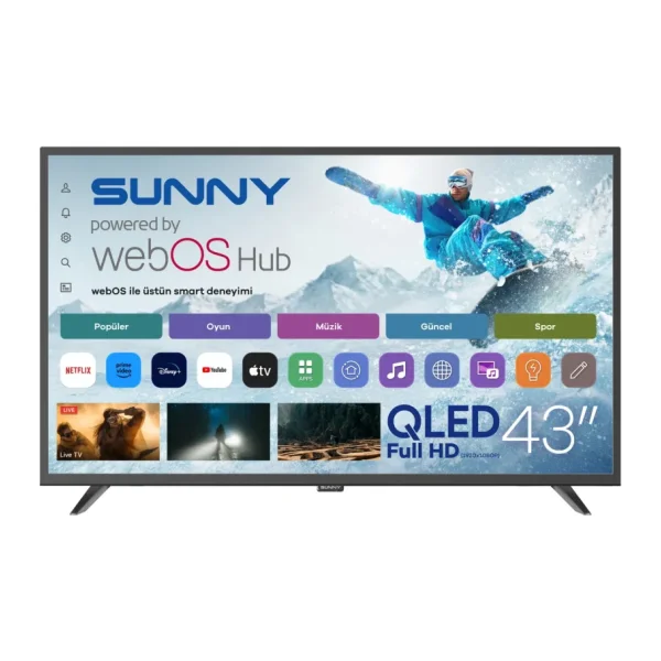 Sunny SN43QAL540 Full HD 43'' 109 Ekran Uydu Alıcılı WebOS Smart QLED TV