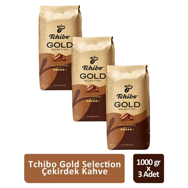 Tchibo Gold Selection Çekirdek Filtre Kahve 1000 gr 3'lü
