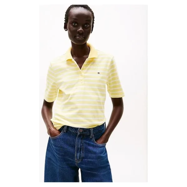 Tommy Hilfiger 1985 Pique WW0WW43224 Kısa Kollu Polo Yaka Kadın Tişört