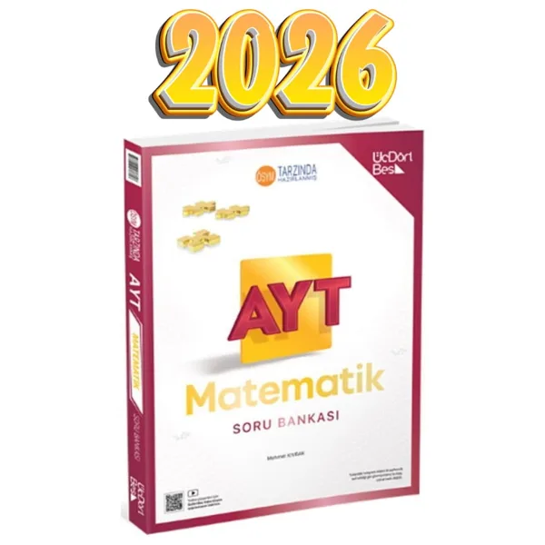 ÜçDörtBeş Yayınları AYT Matematik Soru Bankası 2026